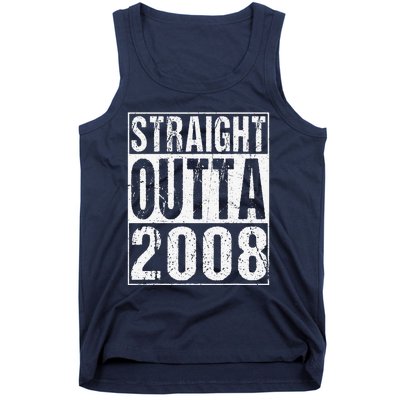 Straight Outta 2008 15th Bithday GIft 15 Years Old Birthday Tank Top