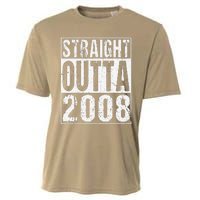 Straight Outta 2008 15th Bithday GIft 15 Years Old Birthday Cooling Performance Crew T-Shirt