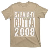 Straight Outta 2008 15th Bithday GIft 15 Years Old Birthday T-Shirt