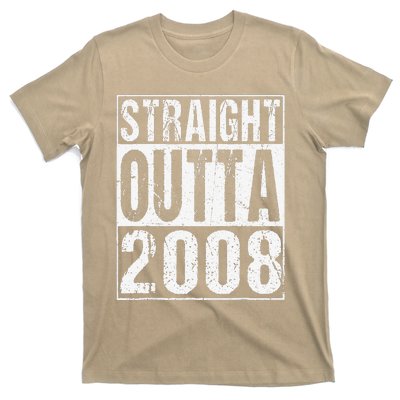 Straight Outta 2008 15th Bithday GIft 15 Years Old Birthday T-Shirt