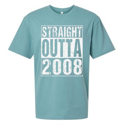 Straight Outta 2008 15th Bithday GIft 15 Years Old Birthday Sueded Cloud Jersey T-Shirt