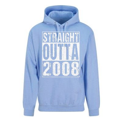 Straight Outta 2008 15th Bithday GIft 15 Years Old Birthday Unisex Surf Hoodie