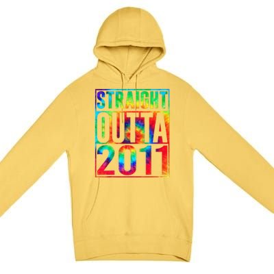 Straight Outta 2011 Dirty Thirty Funny 12th Birthday Gift Premium Pullover Hoodie