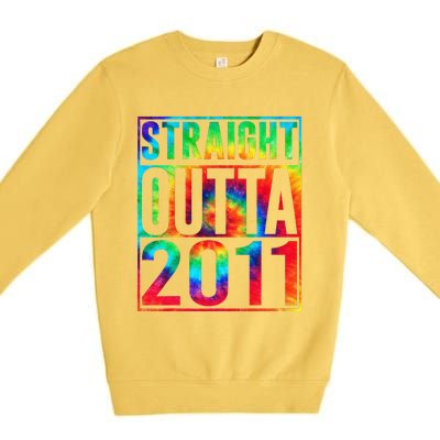 Straight Outta 2011 Dirty Thirty Funny 12th Birthday Gift Premium Crewneck Sweatshirt