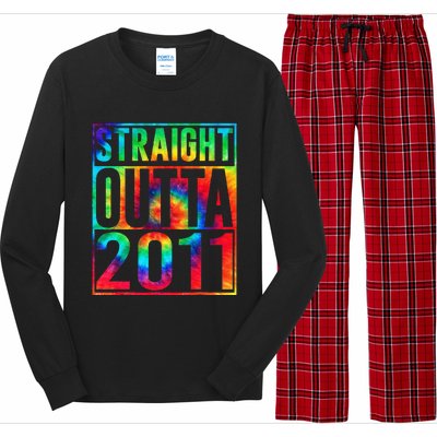 Straight Outta 2011 Dirty Thirty Funny 12th Birthday Gift Long Sleeve Pajama Set