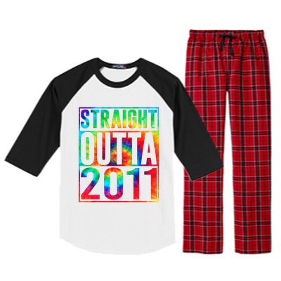 Straight Outta 2011 Dirty Thirty Funny 12th Birthday Gift Raglan Sleeve Pajama Set