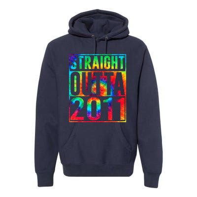 Straight Outta 2011 Dirty Thirty Funny 12th Birthday Gift Premium Hoodie