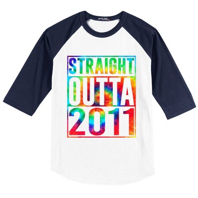 Straight Outta 2011 Dirty Thirty Funny 12th Birthday Gift Baseball Sleeve Shirt