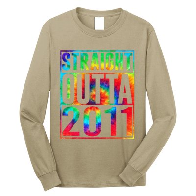 Straight Outta 2011 Dirty Thirty Funny 12th Birthday Gift Long Sleeve Shirt