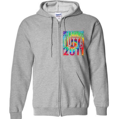 Straight Outta 2011 Dirty Thirty Funny 12th Birthday Gift Full Zip Hoodie