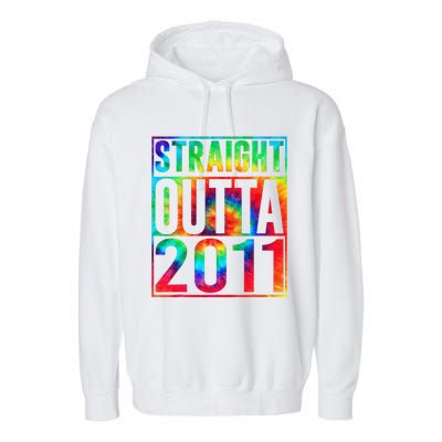 Straight Outta 2011 Dirty Thirty Funny 12th Birthday Gift Garment-Dyed Fleece Hoodie