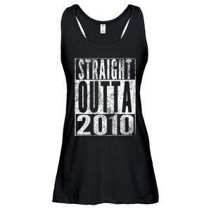 Straight Outta 2010 13th Birthday Gift 13 Years Old Kids Ladies Essential Flowy Tank