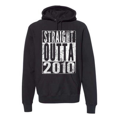 Straight Outta 2010 13th Birthday Gift 13 Years Old Kids Premium Hoodie