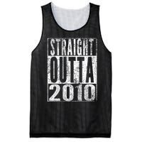 Straight Outta 2010 13th Birthday Gift 13 Years Old Kids Mesh Reversible Basketball Jersey Tank