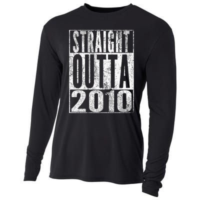 Straight Outta 2010 13th Birthday Gift 13 Years Old Kids Cooling Performance Long Sleeve Crew