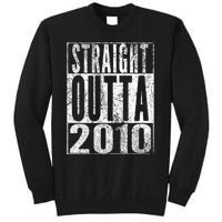 Straight Outta 2010 13th Birthday Gift 13 Years Old Kids Tall Sweatshirt