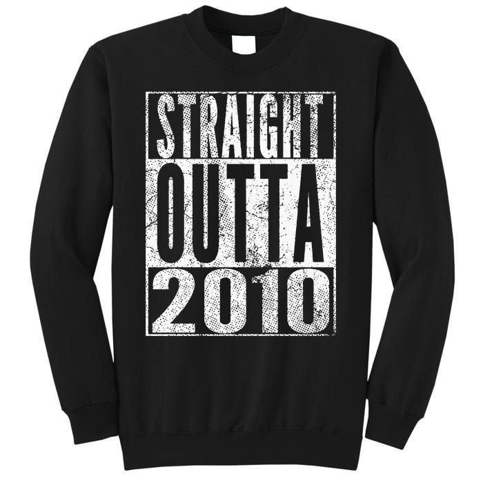 Straight Outta 2010 13th Birthday Gift 13 Years Old Kids Tall Sweatshirt