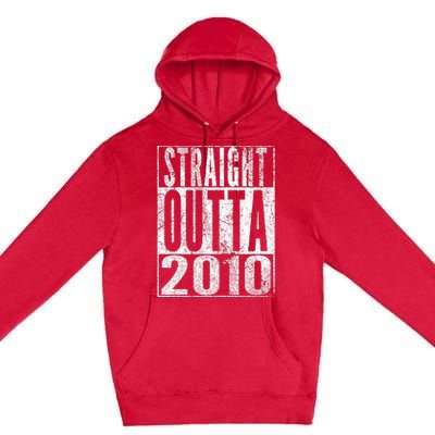 Straight Outta 2010 13th Birthday Gift 13 Years Old Kids Premium Pullover Hoodie