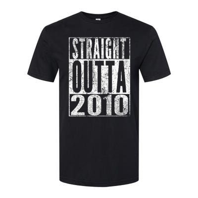 Straight Outta 2010 13th Birthday Gift 13 Years Old Kids Softstyle CVC T-Shirt