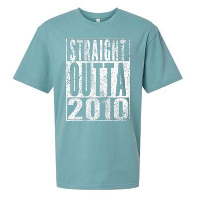 Straight Outta 2010 13th Birthday Gift 13 Years Old Kids Sueded Cloud Jersey T-Shirt