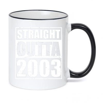 Straight Outta 2003 20th Birthday 11oz Black Color Changing Mug