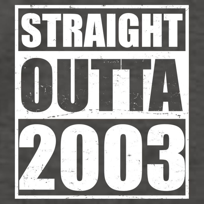 Straight Outta 2003 20th Birthday Vector Backpack