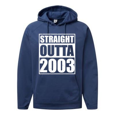 Straight Outta 2003 20th Birthday Performance Fleece Hoodie