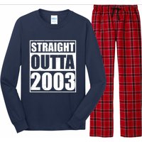 Straight Outta 2003 20th Birthday Long Sleeve Pajama Set