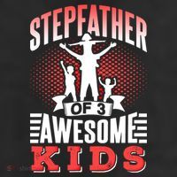 Stepfather Of 3 Awesome Step Dad Fathers Day Stepdad Gift Cool Comfort Performance Bucket Hat