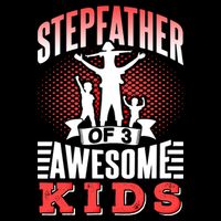 Stepfather Of 3 Awesome Step Dad Fathers Day Stepdad Gift Sustainable Bucket Hat