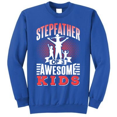Stepfather Of 3 Awesome Step Dad Fathers Day Stepdad Gift Sweatshirt