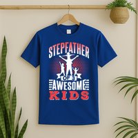 Stepfather Of 3 Awesome Step Dad Fathers Day Stepdad Gift T-Shirt