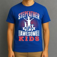 Stepfather Of 3 Awesome Step Dad Fathers Day Stepdad Gift T-Shirt