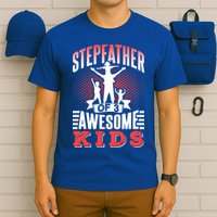 Stepfather Of 3 Awesome Step Dad Fathers Day Stepdad Gift T-Shirt