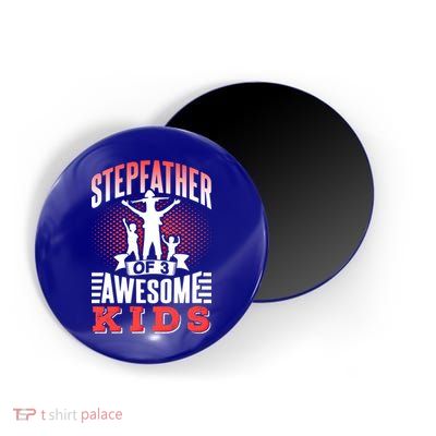 Stepfather Of 3 Awesome Step Dad Fathers Day Stepdad Gift Magnet