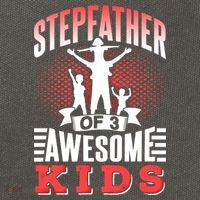 Stepfather Of 3 Awesome Step Dad Fathers Day Stepdad Gift Cotton Canvas Backpack