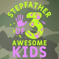 Stepfather Of 3 Awesome Stepdad Fathers Day Step Dad Gift Legacy Tie Dye Trucker Hat