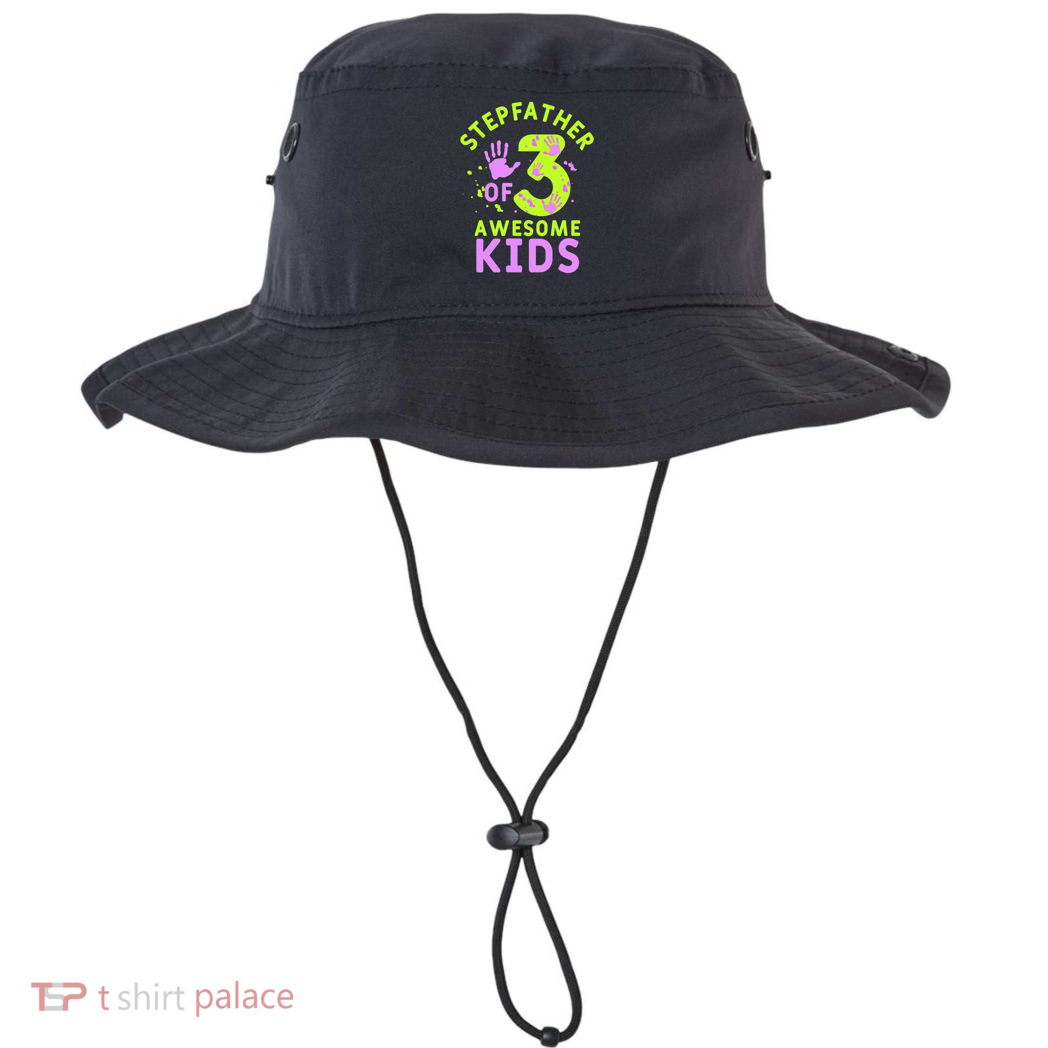 Stepfather Of 3 Awesome Stepdad Fathers Day Step Dad Gift Bucket Hat