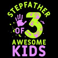 Stepfather Of 3 Awesome Stepdad Fathers Day Step Dad Gift Drawstring Bag