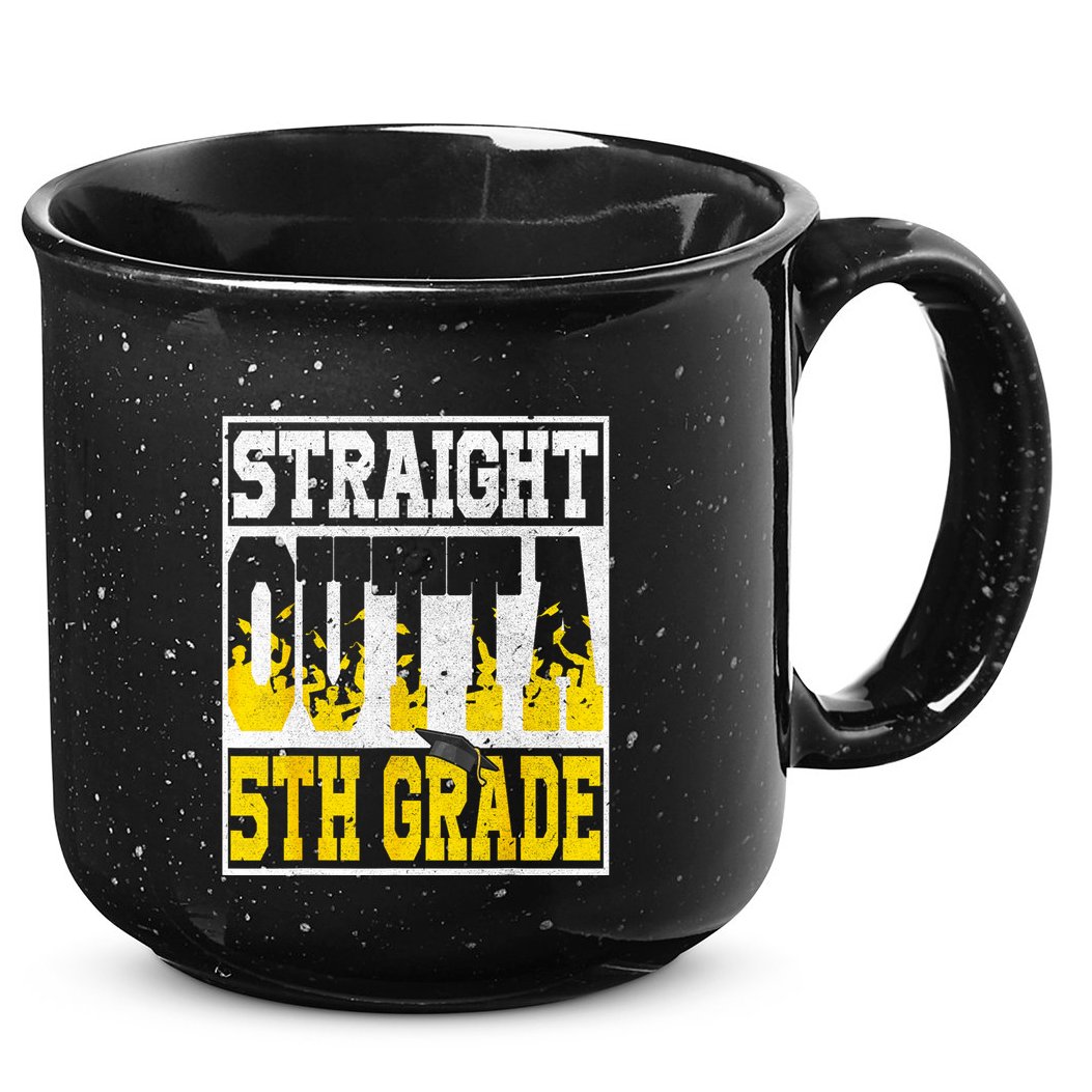 Straight Outta 5th Grade Graduation Teachers 15oz Campfire Ceramic Mug