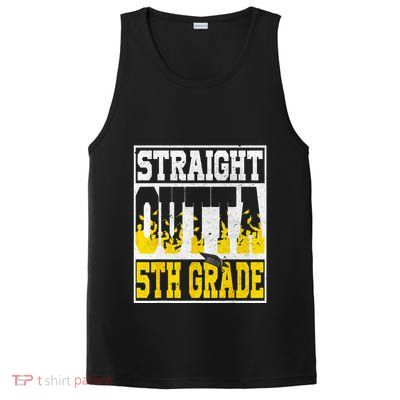 Straight Outta 5th Grade Graduation Teachers PosiCharge Competitor Tank