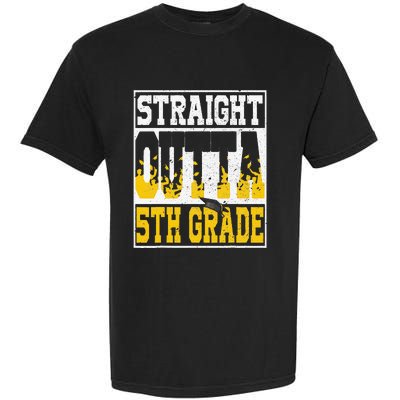 Straight Outta 5th Grade Graduation Teachers Garment-Dyed Heavyweight T-Shirt