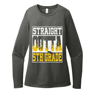 Straight Outta 5th Grade Graduation Teachers Womens CVC Long Sleeve Shirt