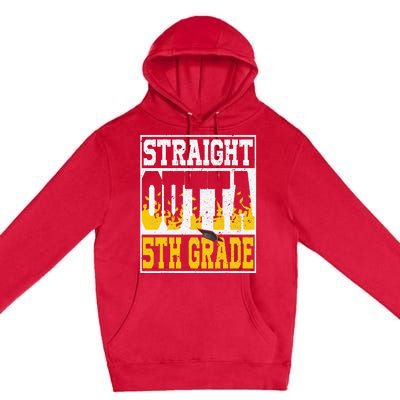 Straight Outta 5th Grade Graduation Teachers Premium Pullover Hoodie