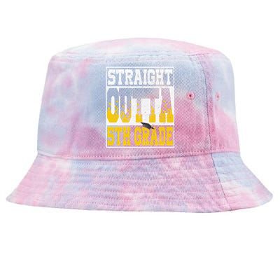 Straight Outta 5th Grade Graduation Teachers Tie-Dyed Bucket Hat