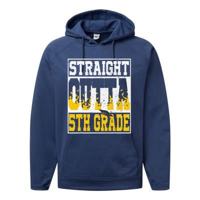 Straight Outta 5th Grade Graduation Teachers Performance Fleece Hoodie