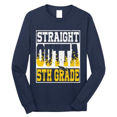 Straight Outta 5th Grade Graduation Teachers Long Sleeve Shirt