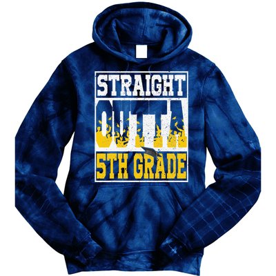 Straight Outta 5th Grade Graduation Teachers Tie Dye Hoodie