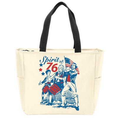 Spirit Of 76 Patriotic Vintage 4th Of July Zip Tote Bag