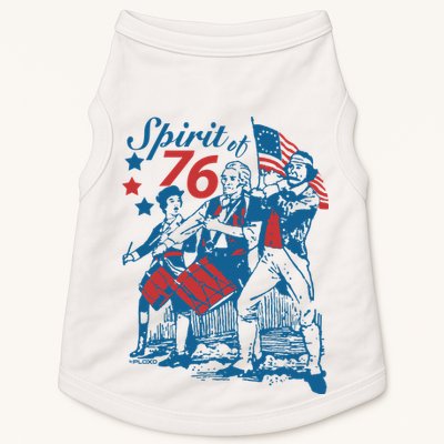 Spirit Of 76 Patriotic Vintage 4th Of July Doggie Tank